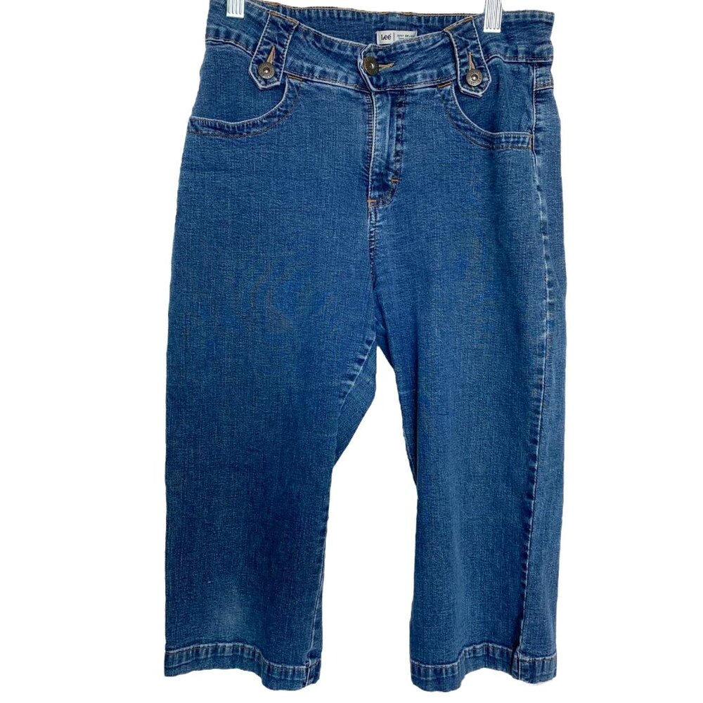 Lee Womens Just Below the Waist Capri Denim Jean Size 26 Beach Y2K Streetwear